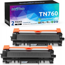 Compatible  Brother TN760  TN730 Black High Yield Toner Cartridge 2 Packs